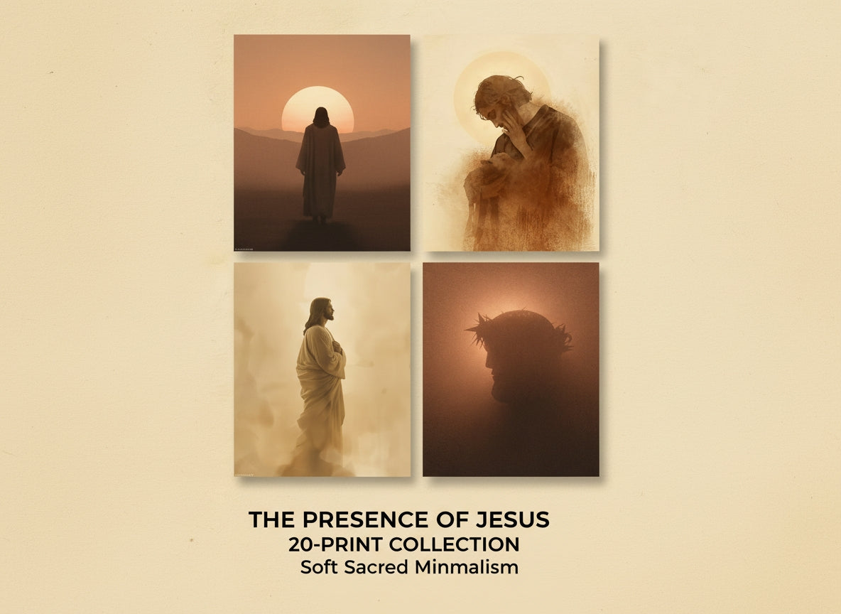 Printable Christian wall art bundle collection for prayer rooms and sacred home gallery walls