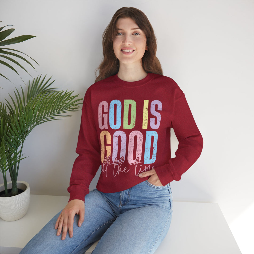 Inspirational God is Good Sweatshirt, Religious Crewneck, Faith-Based Apparel, Comfortable Casual Wear, Church Gift, Positive Vibes