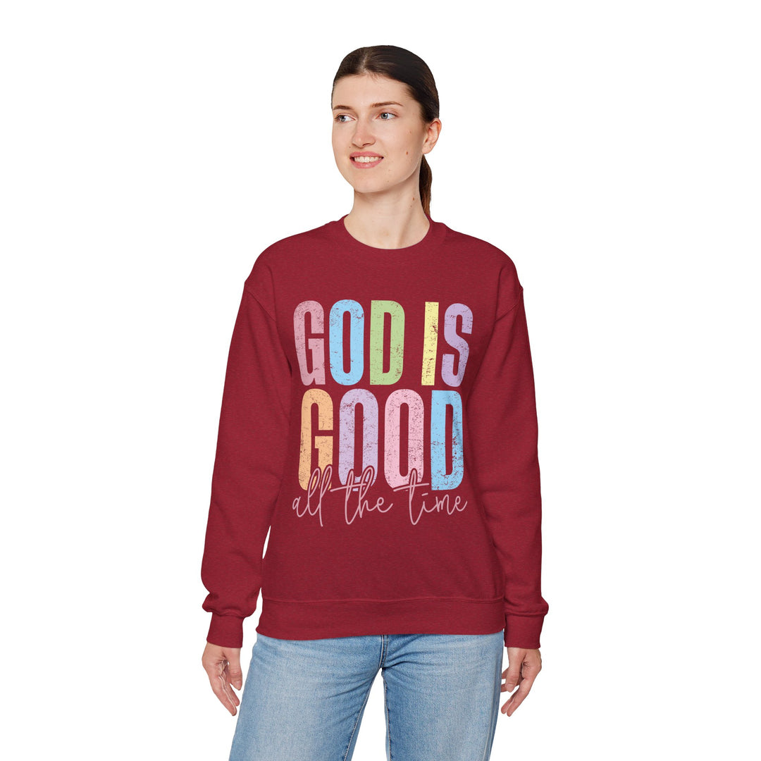 Inspirational God is Good Sweatshirt, Religious Crewneck, Faith-Based Apparel, Comfortable Casual Wear, Church Gift, Positive Vibes