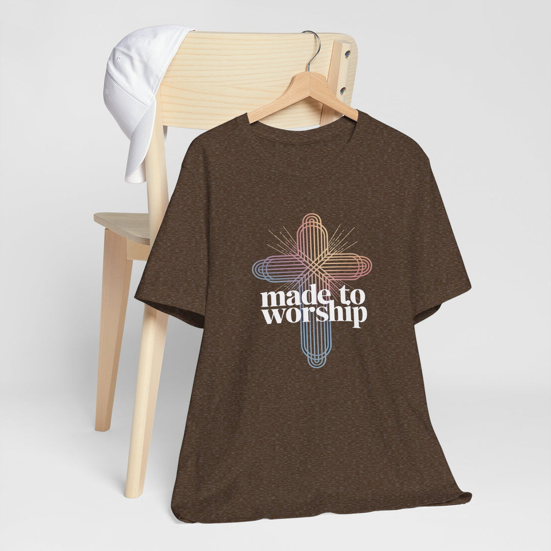 Made to Worship Unisex Tee, Inspirational T-Shirt, Faith Apparel, Christian Gift, Church Wear, Casual Outfit
