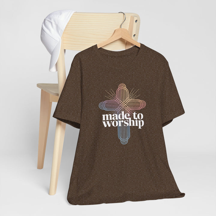 Made to Worship Unisex Tee, Inspirational T-Shirt, Faith Apparel, Christian Gift, Church Wear, Casual Outfit