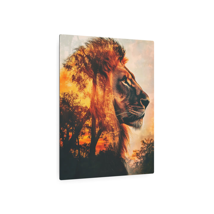Majestic Lion Metal Art Sign - Stunning Wall Decor for Nature Lovers