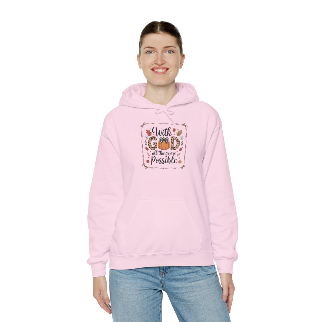 Christian Faith Leopard Print Hoodie - With God All Things Are Possible