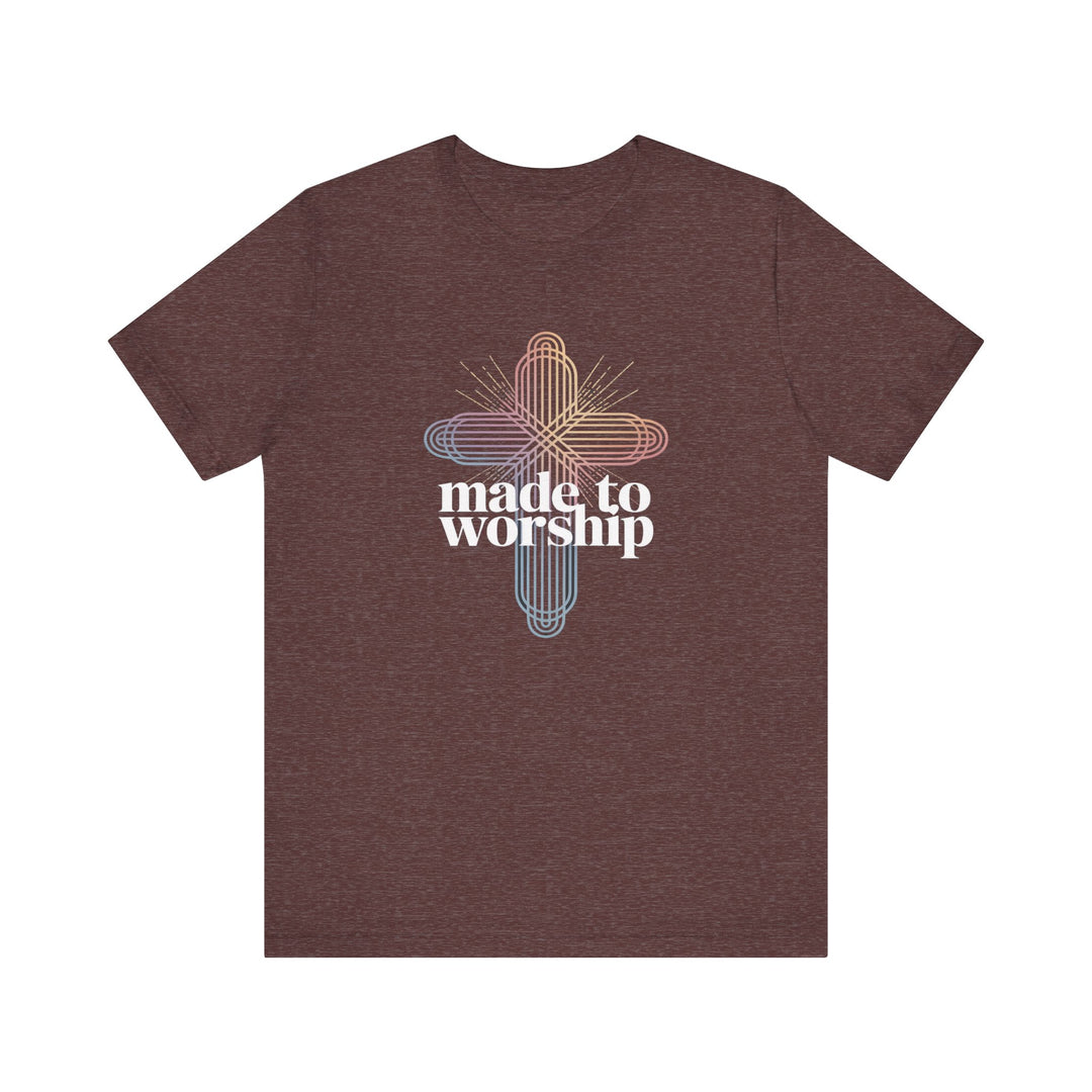 Made to Worship Unisex Tee, Inspirational T-Shirt, Faith Apparel, Christian Gift, Church Wear, Casual Outfit