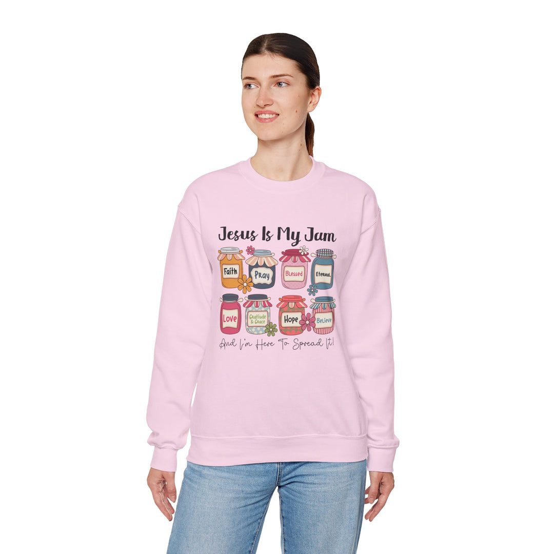 Jesus Is My Jam Sweatshirt, Unisex Crewneck, Comfort Wear, Christian Apparel, Perfect Gift for Faith Celebrations, Everyday Casual