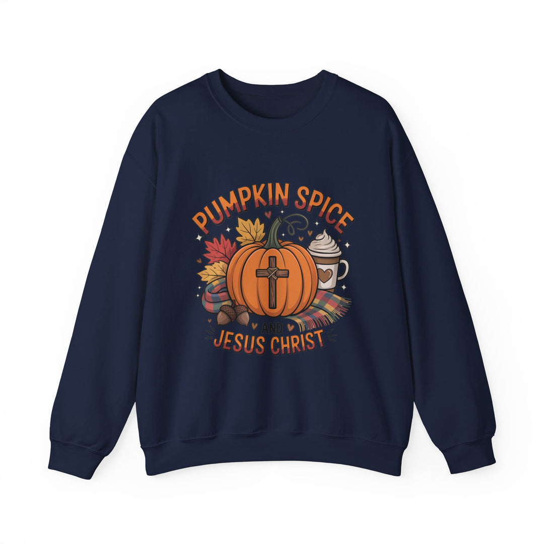 Fall Pumpkin Spice and Jesus Christ Sweatshirt