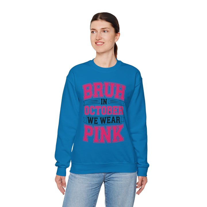 Pink October Awareness Sweatshirt, Cozy Crewneck, Breast Cancer Awareness, Gift for Supporters, Fashion for a Cause