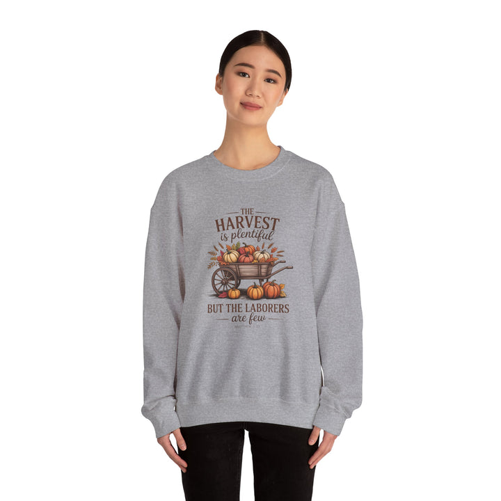 Autumn Harvest Hoodie with Matthew 9:37 Scripture Design