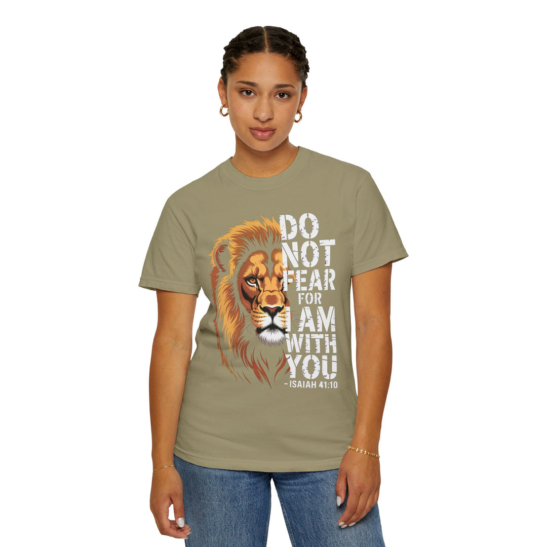 Christian Lion T-Shirt – Isaiah 41:10 Unisex Tee | Do Not Fear Scripture Apparel