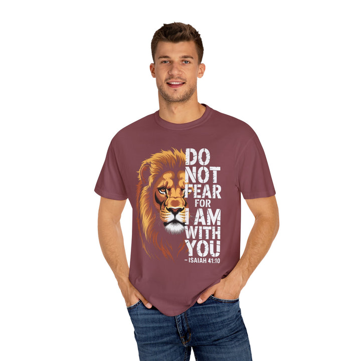 Christian Lion T-Shirt – Isaiah 41:10 Unisex Tee | Do Not Fear Scripture Apparel