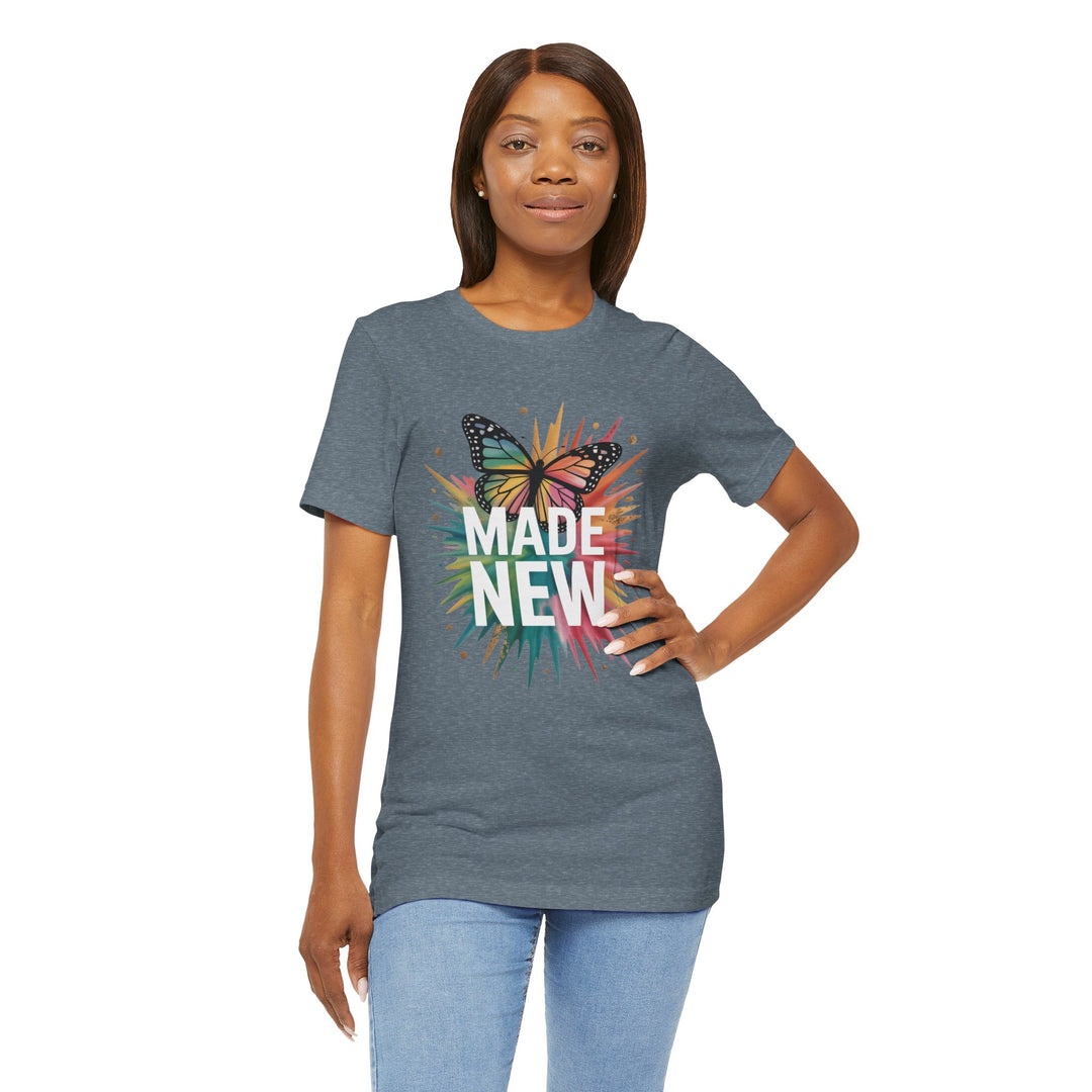 Made New – Christian Butterfly Transformation Shirt (2 Corinthians 5:17)