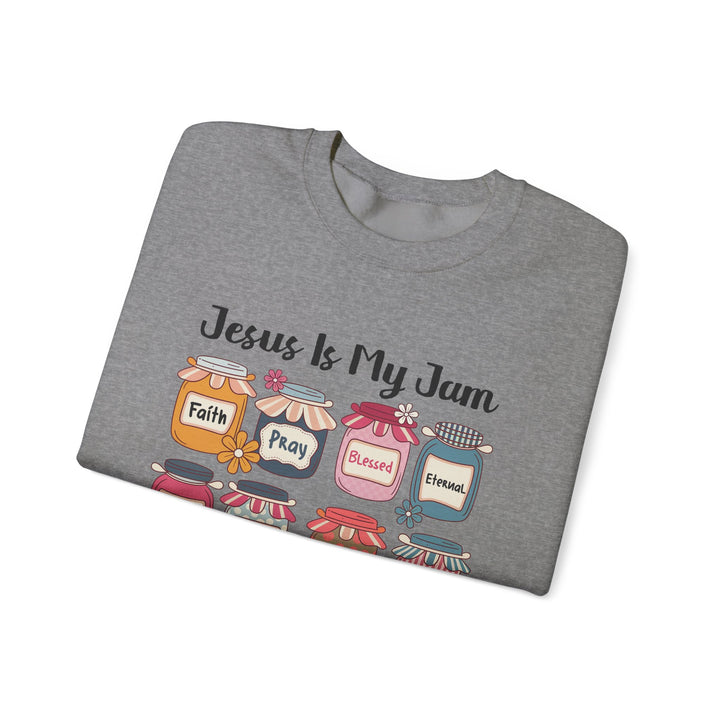 Jesus Is My Jam Sweatshirt, Unisex Crewneck, Comfort Wear, Christian Apparel, Perfect Gift for Faith Celebrations, Everyday Casual