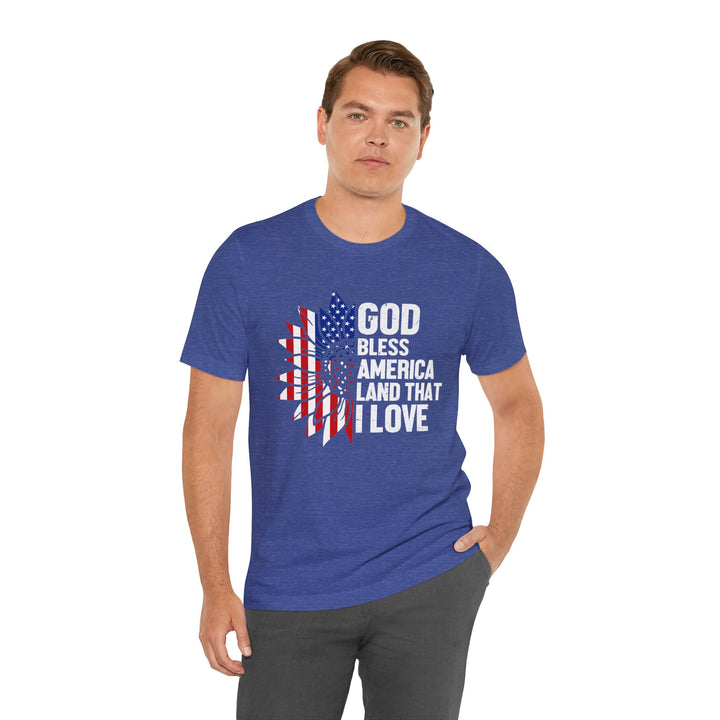 Patriotic T-Shirt, God Bless America Tee, Unisex Short Sleeve Shirt, Independence Day Gift, USA Pride Apparel, Americana Clothing