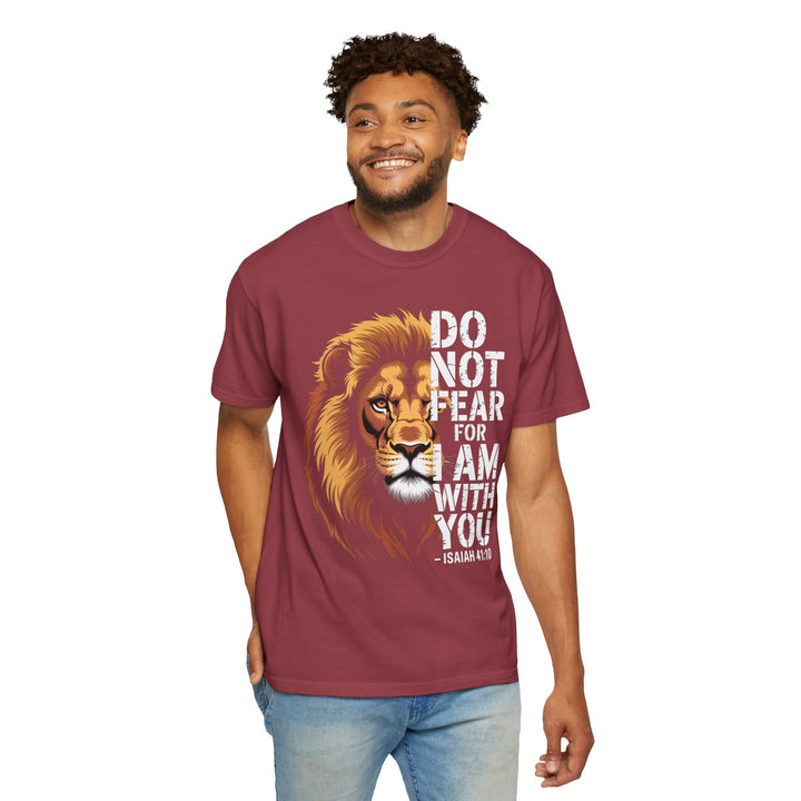 Christian Lion T-Shirt – Isaiah 41:10 Unisex Tee | Do Not Fear Scripture Apparel