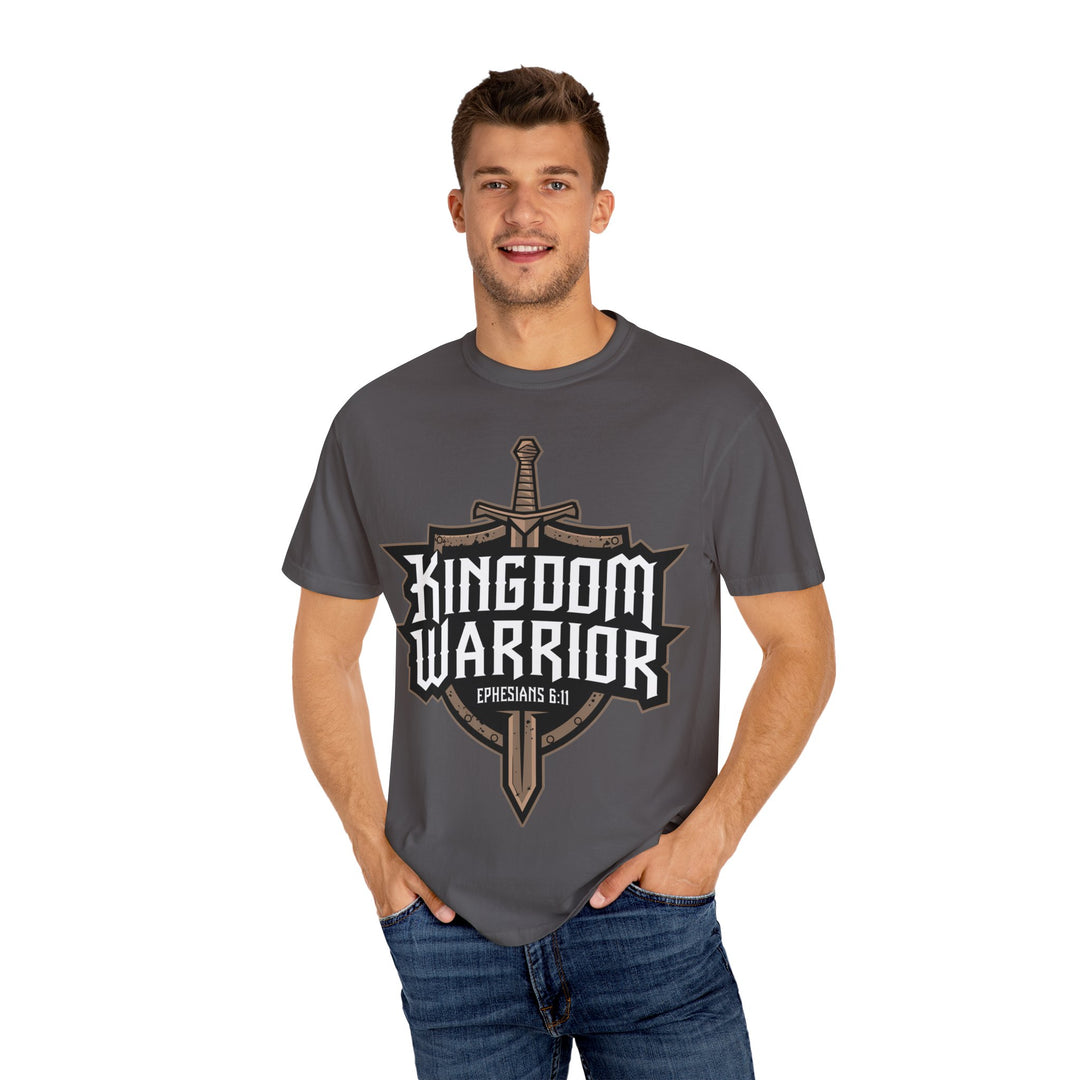 Kingdom Warrior T-Shirt – Christian Shield & Sword Design | Unisex Faith-Based Apparel