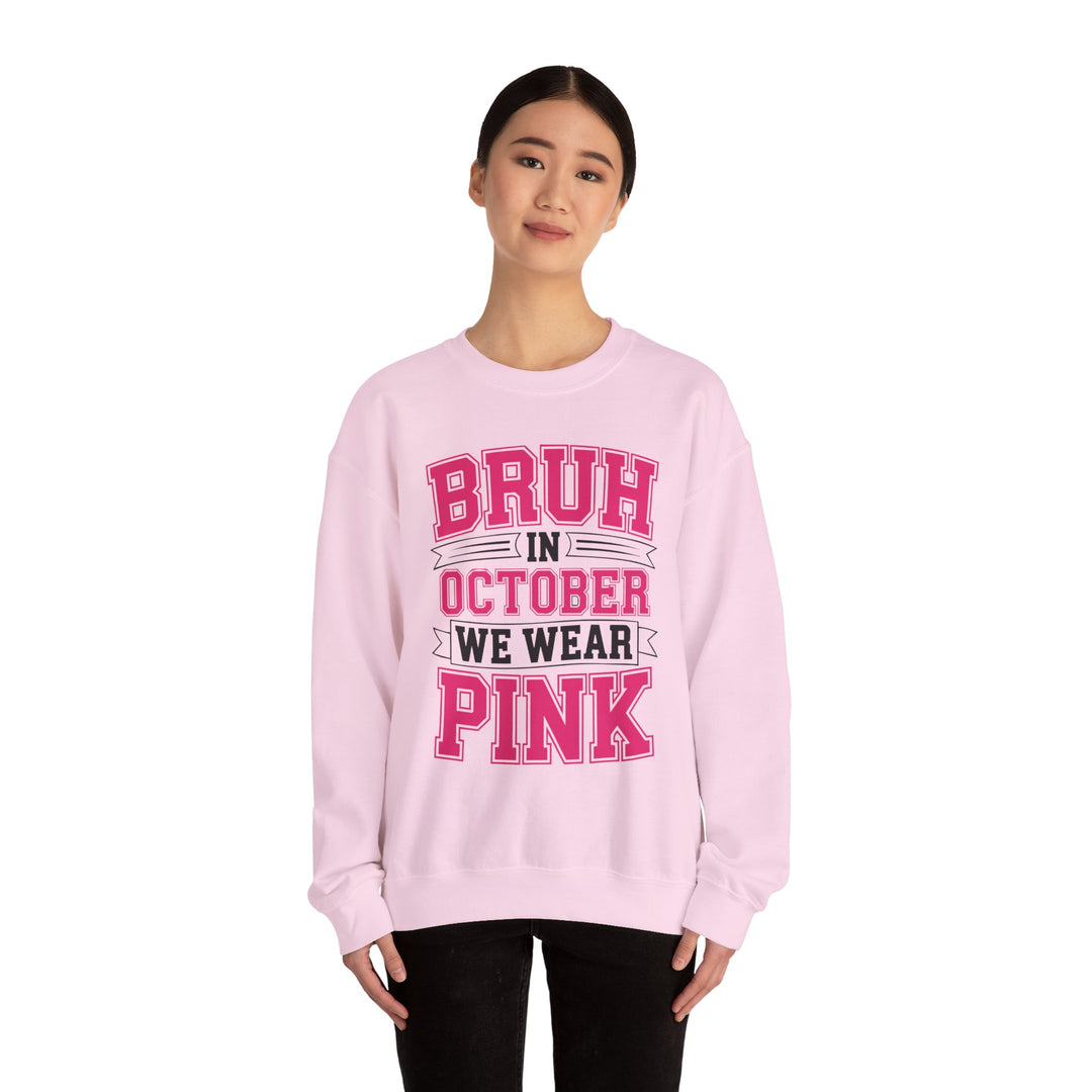 Pink October Awareness Sweatshirt, Cozy Crewneck, Breast Cancer Awareness, Gift for Supporters, Fashion for a Cause
