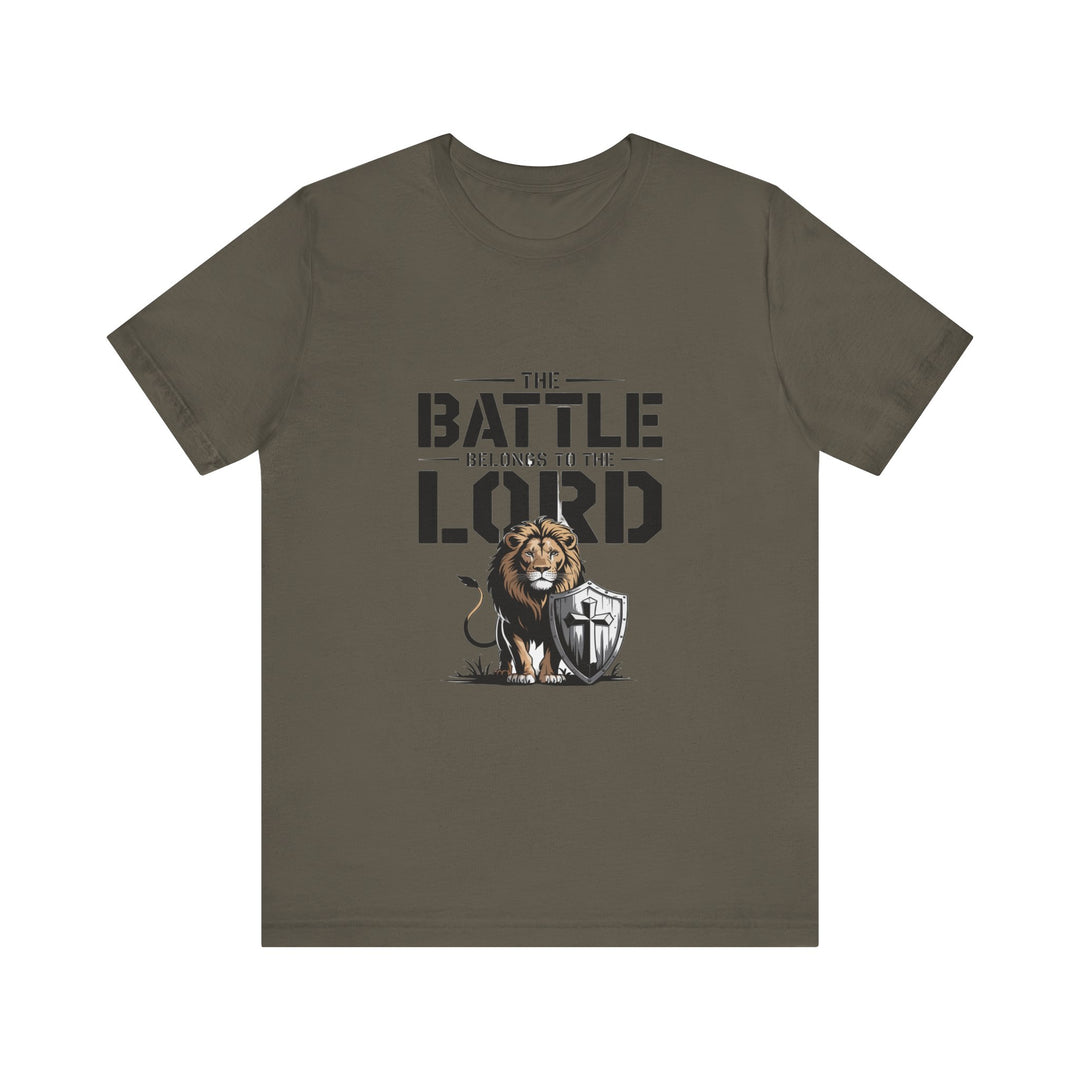 Faith-Inspired Short Sleeve Tee | The Battle Belongs to the Lord | Christian Apparel, Inspirational Shirt, Gift for Believers, [...]