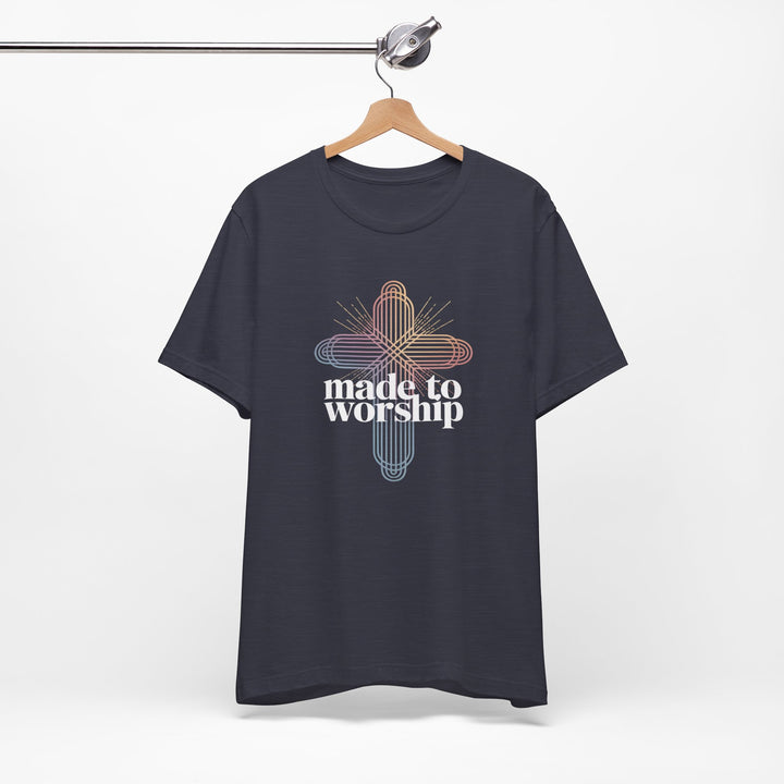 Made to Worship Unisex Tee, Inspirational T-Shirt, Faith Apparel, Christian Gift, Church Wear, Casual Outfit