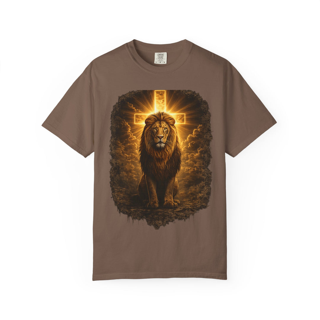 Lion of Judah Christian T-Shirt | Masculine Faith Graphic Tee | Jesus Lion Shirt