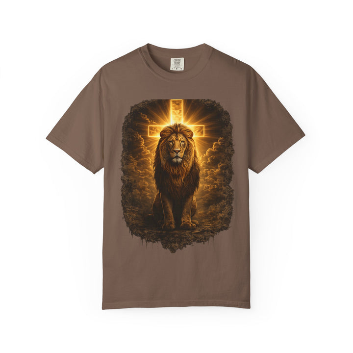 Lion of Judah Christian T-Shirt | Masculine Faith Graphic Tee | Jesus Lion Shirt