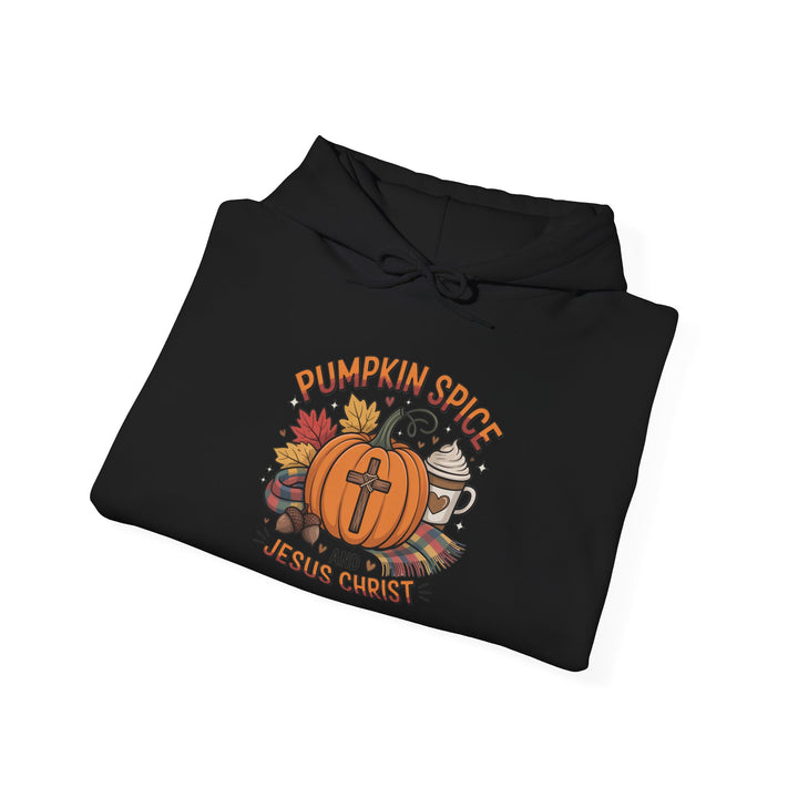 Fall Pumpkin Spice and Jesus Christ Hoodie Sweatshirt