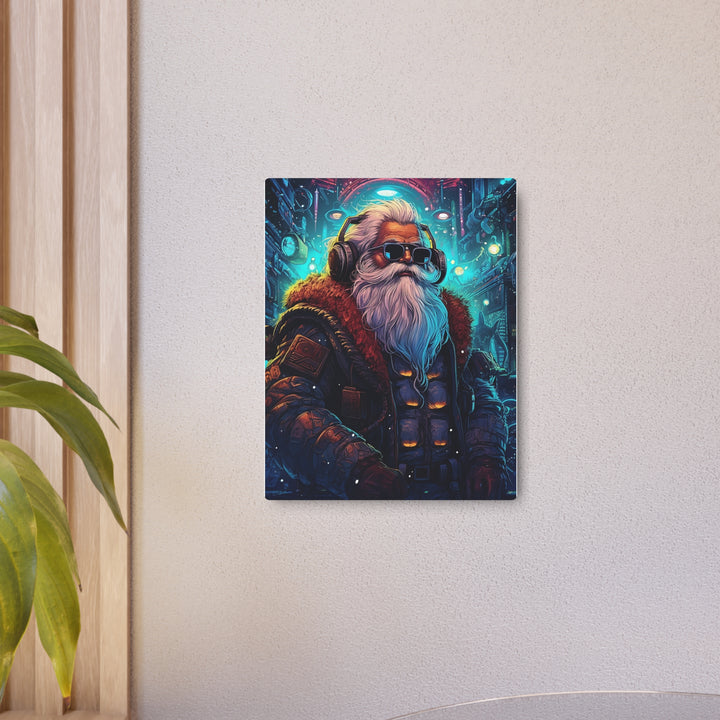 Cool Santa Metal Art Sign, Wall Decor for Christmas, Unique Gift for Him, Retro Santa Wall Art, Holiday Decoration