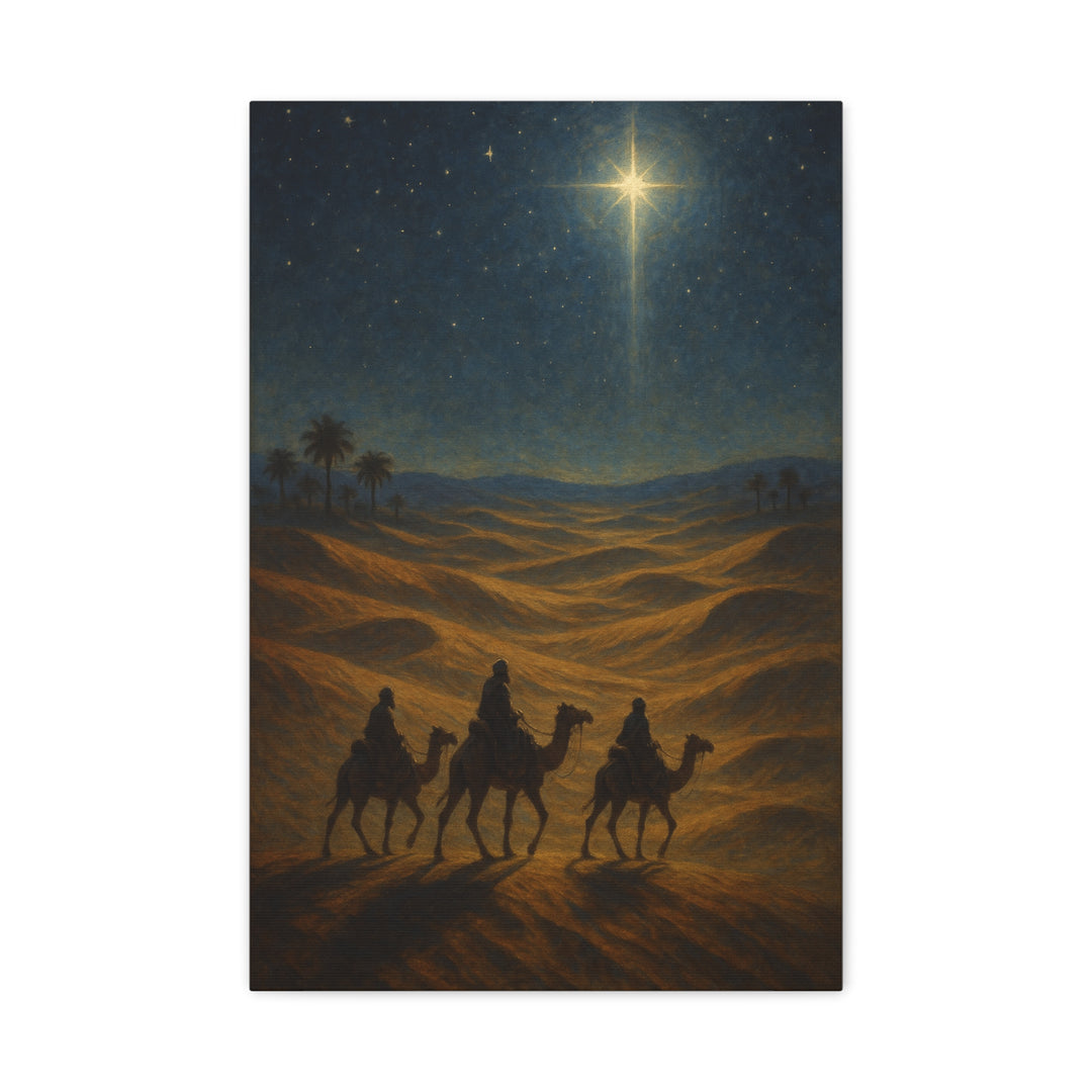 Star of Bethlehem Canvas Wall Art - Premium Christmas Nativity Decor