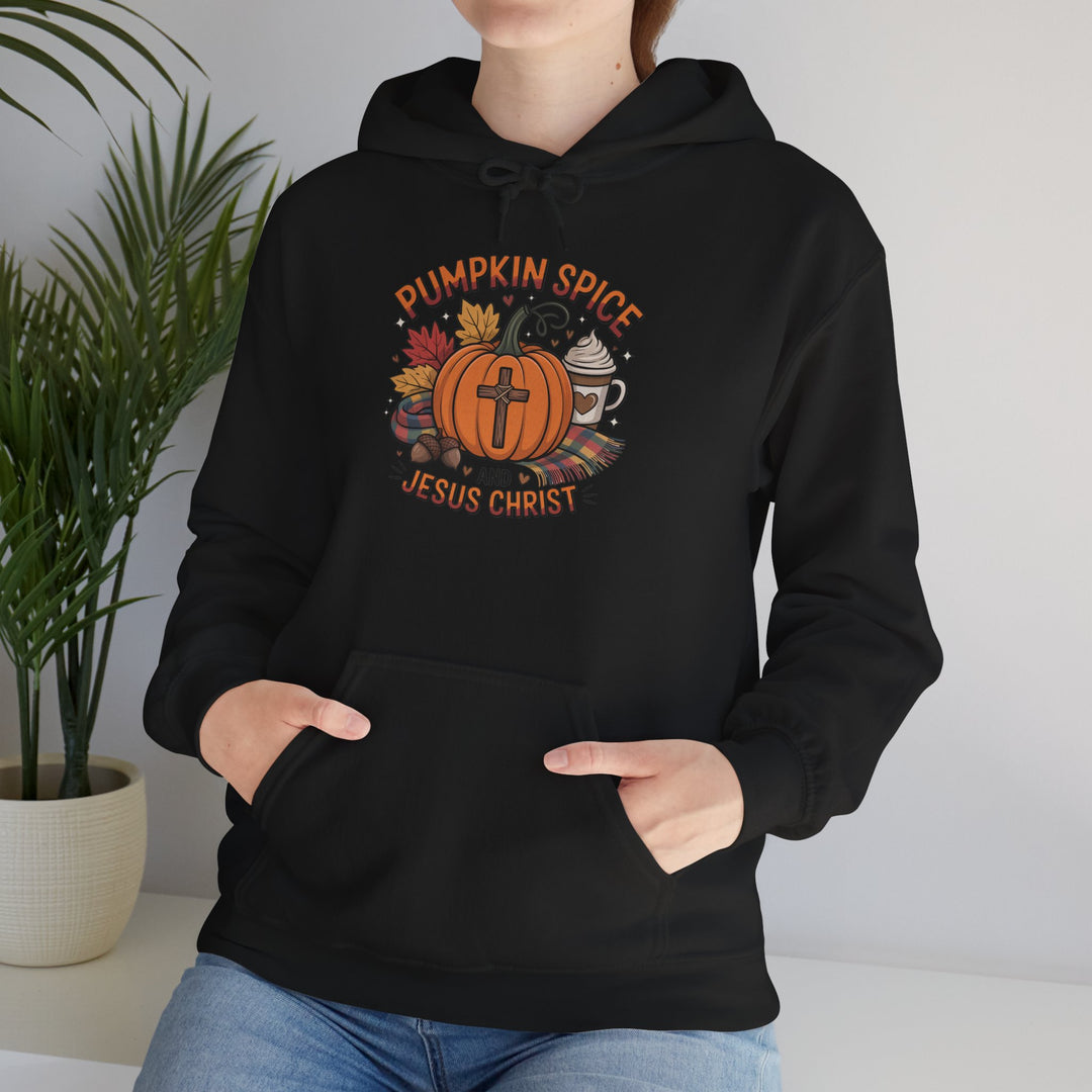 Fall Pumpkin Spice and Jesus Christ Hoodie Sweatshirt