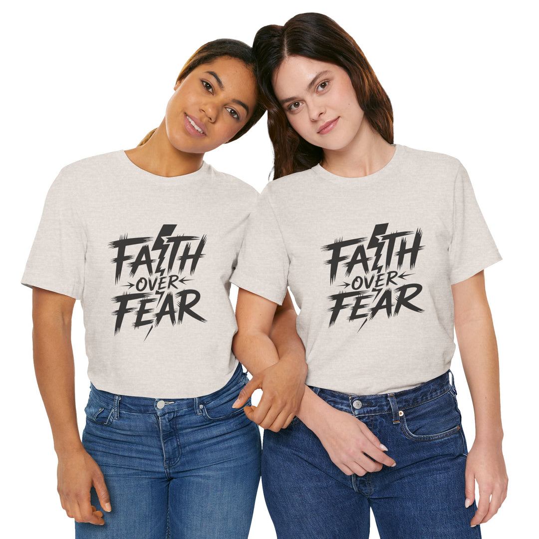 Faith Over Fear – Bold Christian Lightning Shirt