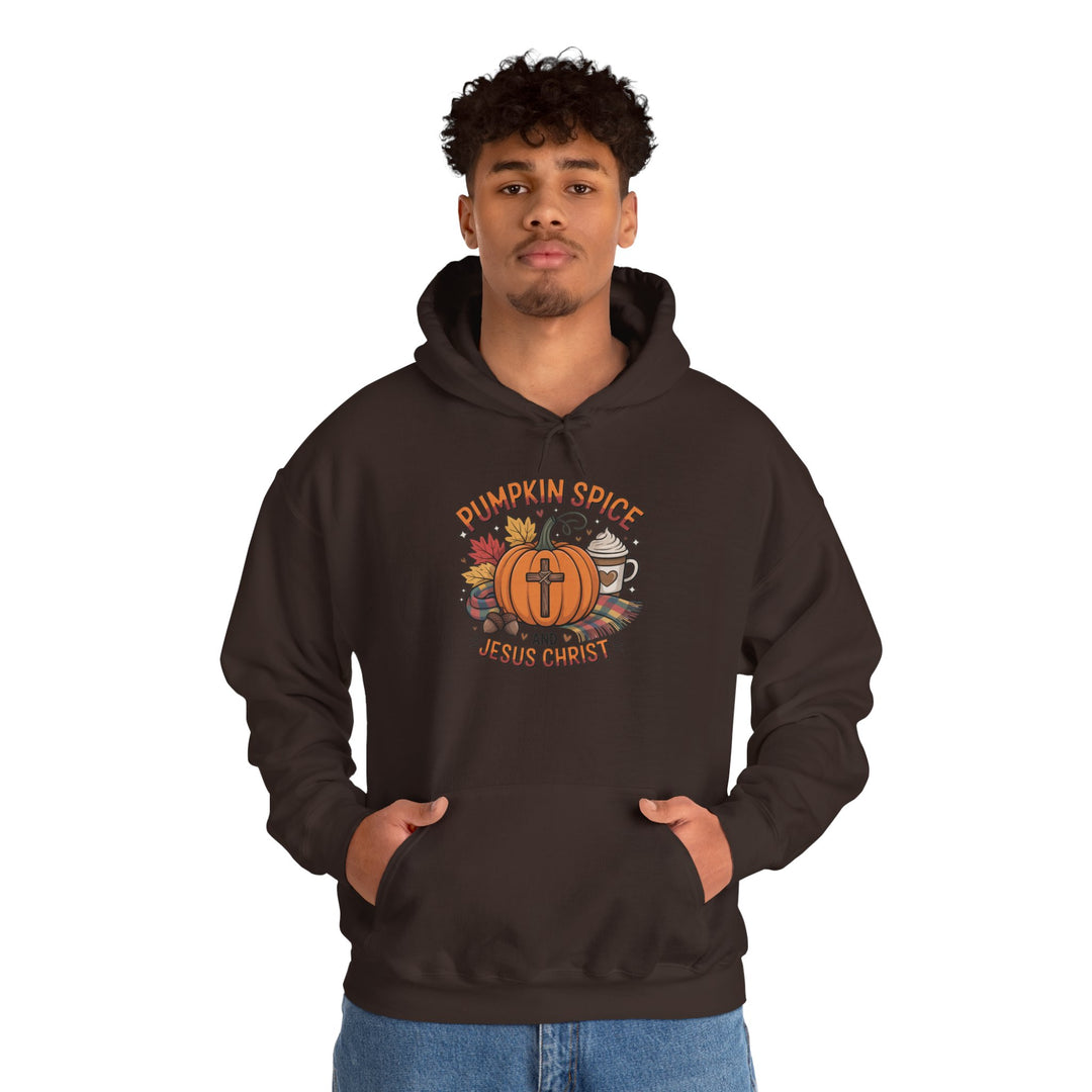 Fall Pumpkin Spice and Jesus Christ Hoodie Sweatshirt