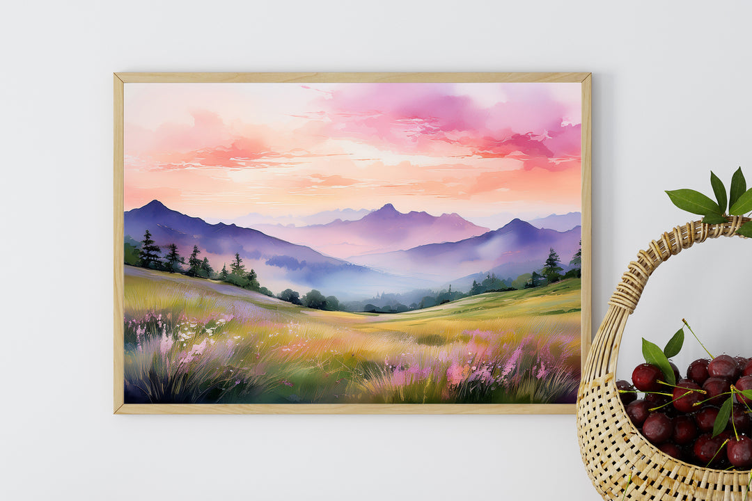 Eyes to the Hills – Watercolor Landscape Print Inspired by Psalm 121