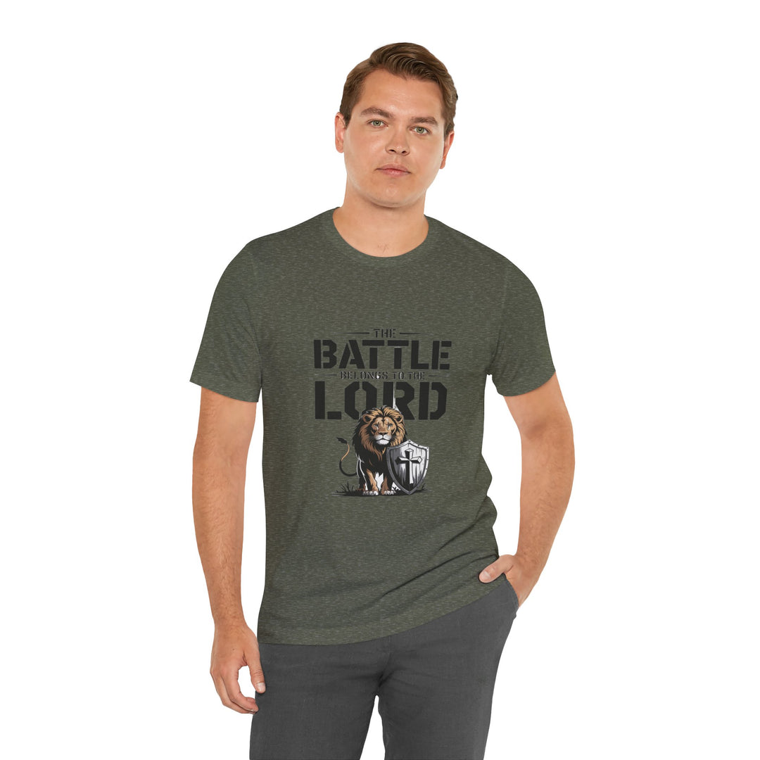 Faith-Inspired Short Sleeve Tee | The Battle Belongs to the Lord | Christian Apparel, Inspirational Shirt, Gift for Believers, [...]