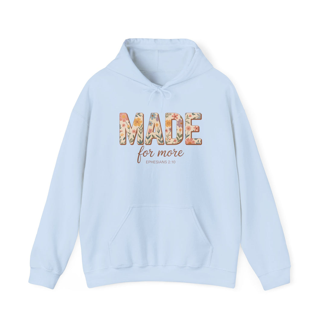 Hoodie - 'MADE for more' Ephesians 2:10 Floral Design