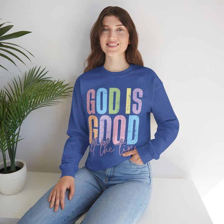 Inspirational God is Good Sweatshirt, Religious Crewneck, Faith-Based Apparel, Comfortable Casual Wear, Church Gift, Positive Vibes