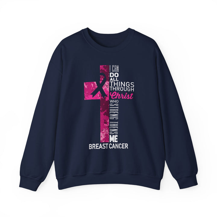 Inspirational Crewneck Sweatshirt for Breast Cancer Awareness, Faith Sweatshirt, Unisex Pullover, Hopeful Gift, Religious Apparel