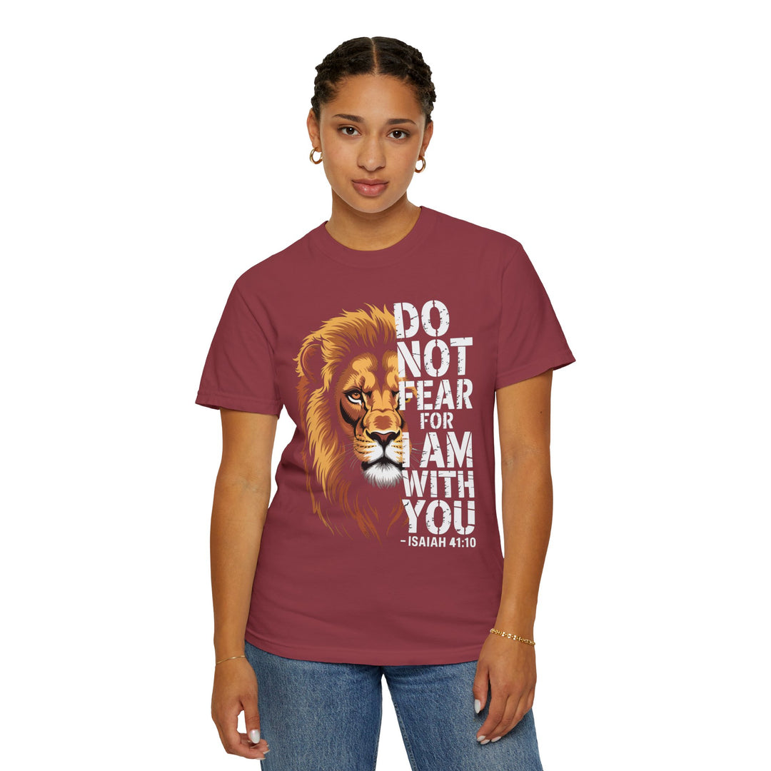 Christian Lion T-Shirt – Isaiah 41:10 Unisex Tee | Do Not Fear Scripture Apparel