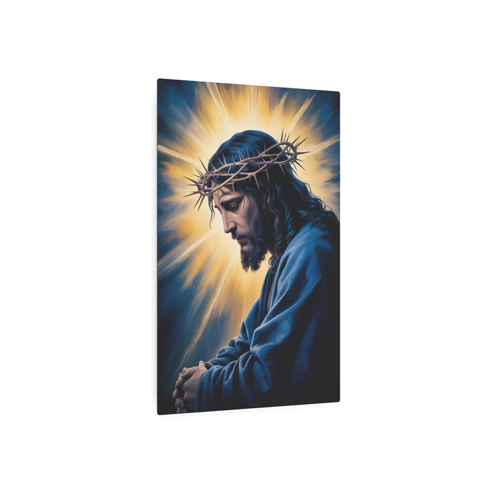 "Christ in Sacred Prayer" - Jesus Praying Metal Wall Art