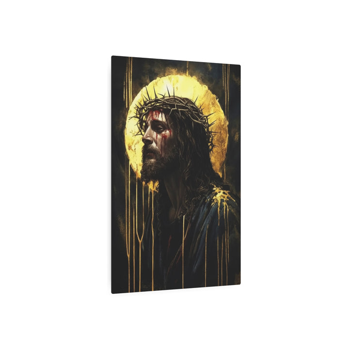 "Crown of Thorns - Sacred Passion" - Christ's Sacrifice Metal Wall Art