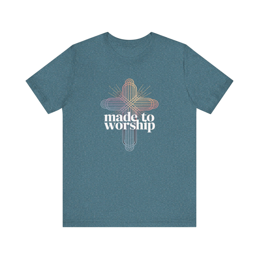 Made to Worship Unisex Tee, Inspirational T-Shirt, Faith Apparel, Christian Gift, Church Wear, Casual Outfit
