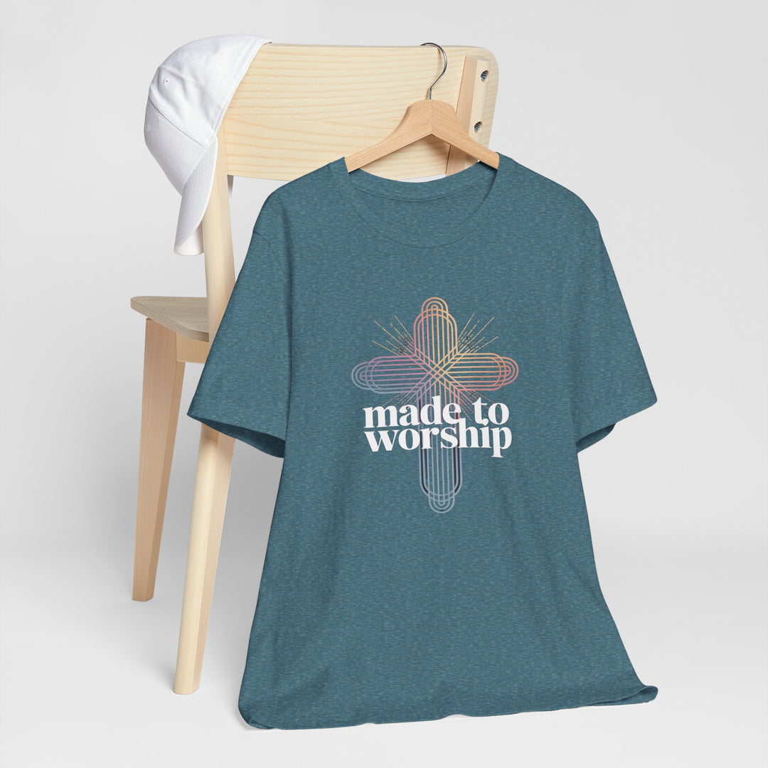 Made to Worship Unisex Tee, Inspirational T-Shirt, Faith Apparel, Christian Gift, Church Wear, Casual Outfit