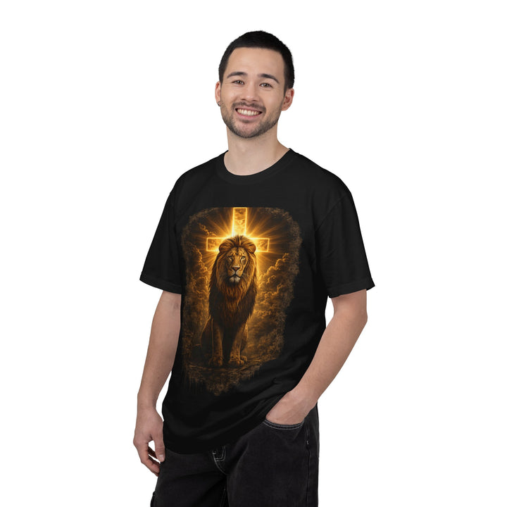 Lion of Judah Christian T-Shirt | Masculine Faith Graphic Tee | Jesus Lion Shirt