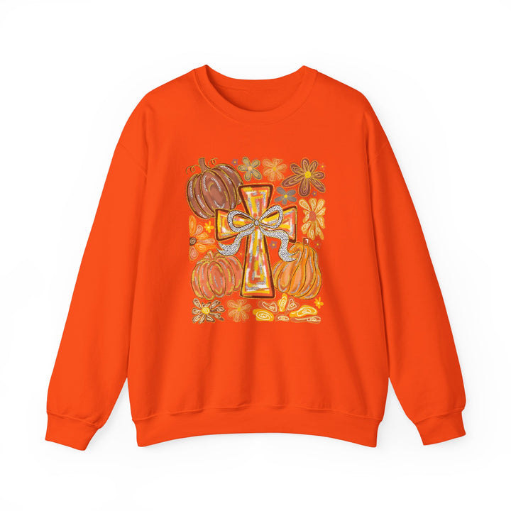 Fall Harvest Crewneck Sweatshirt, Autumn Sweatshirt, Thanksgiving Gift, Unisex Fall Apparel, Cozy Pumpkin Sweatshirt