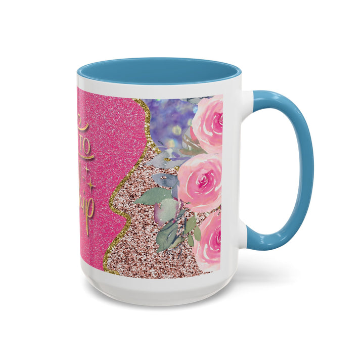 Made to Worship  Pink Glitter Floral Christian Mug