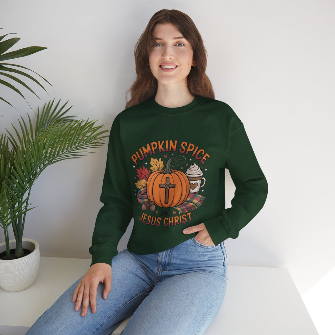 Fall Pumpkin Spice and Jesus Christ Sweatshirt