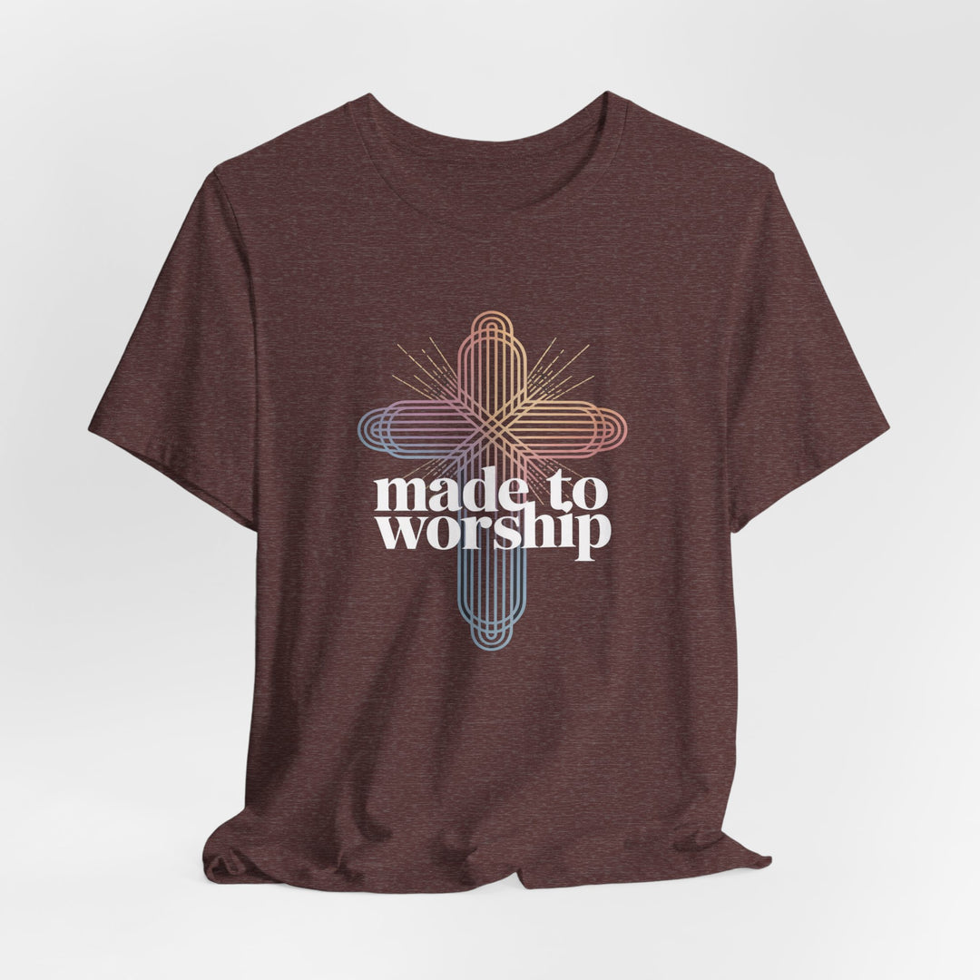 Made to Worship Unisex Tee, Inspirational T-Shirt, Faith Apparel, Christian Gift, Church Wear, Casual Outfit