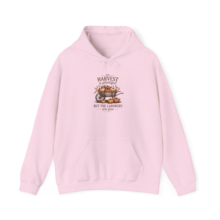 Autumn Harvest Hoodie with Matthew 9:37 Scripture Design