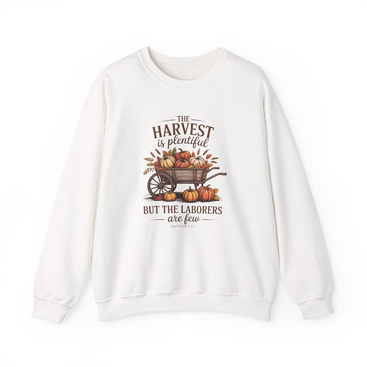 Autumn Harvest Hoodie with Matthew 9:37 Scripture Design