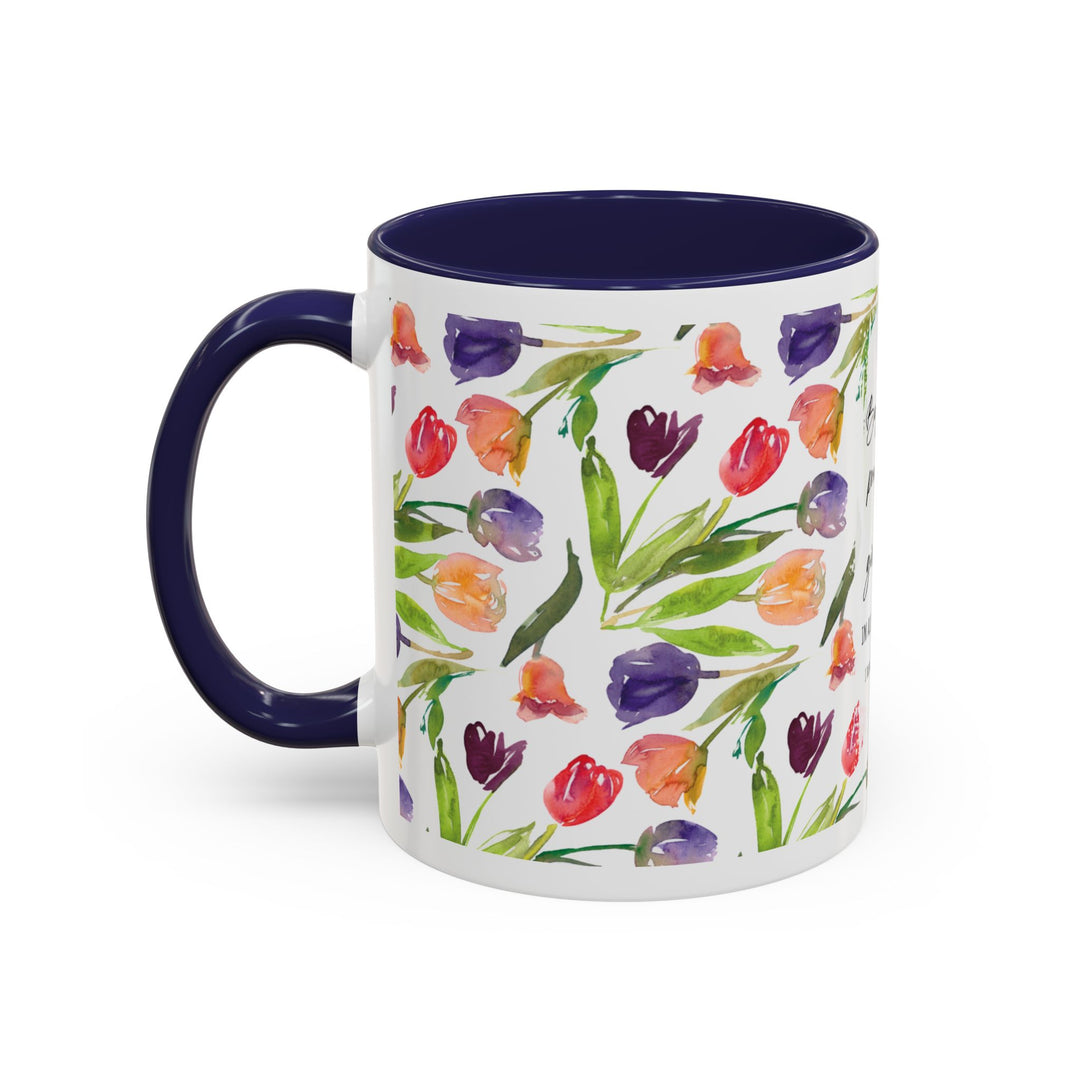 Be Joyful Always – Watercolor Tulip Scripture Mug