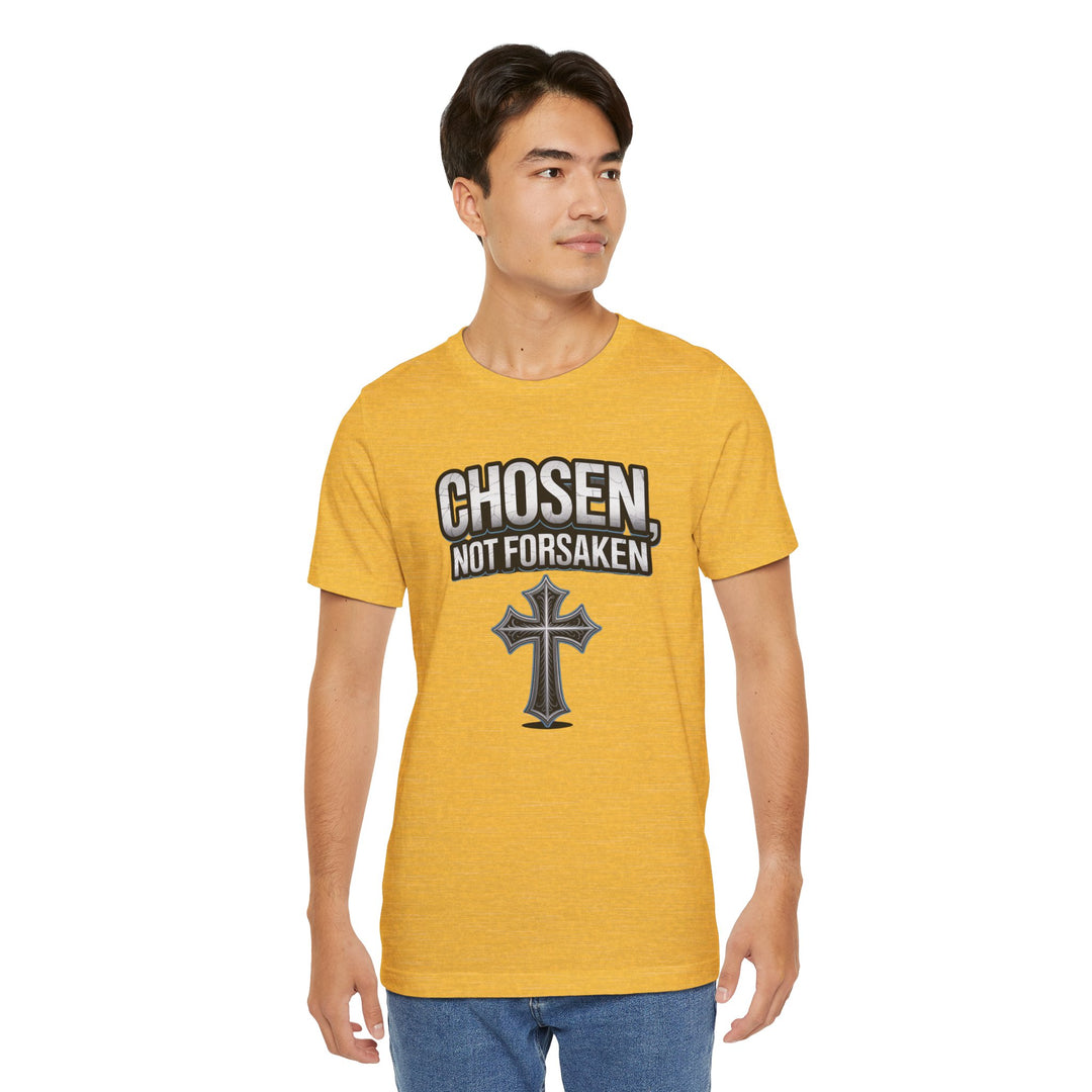 Unisex Inspirational Christian Tee - Chosen Not Forsaken, Faith-Based Shirt, Religious Apparel, Gift for Believers, Unique Faith T-Shirt