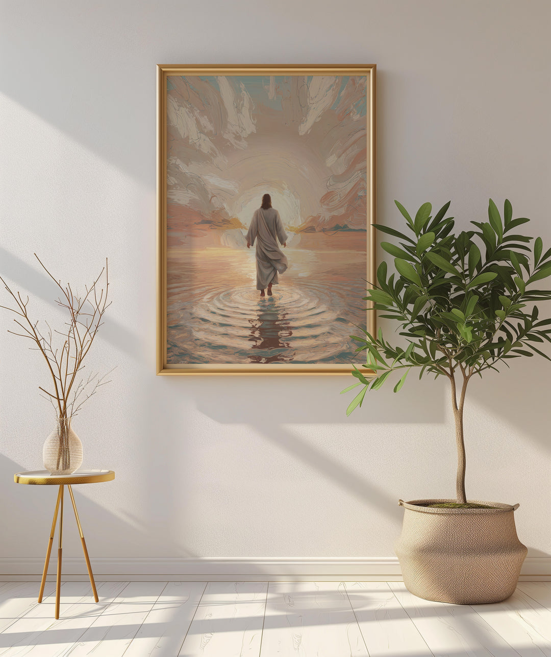 Jesus Walks on Water – Inspirational Christian Art Print